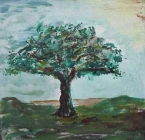 Paintig trees wit acrylic paint