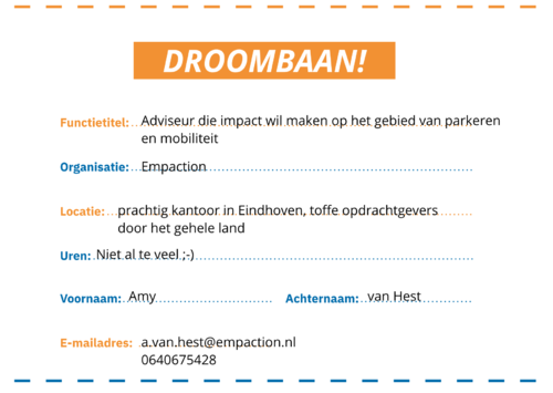 Droombaan? Droombaan!