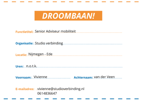 Droombaan? Droombaan!